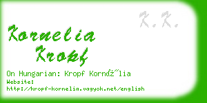 kornelia kropf business card